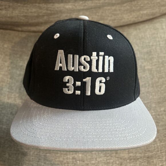 Stone Cold Steve Austin Lids WWE Black 3:16 Adjustable Baseball Hat - Picture 1 of 5